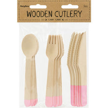 Pink Wooden Cutlery