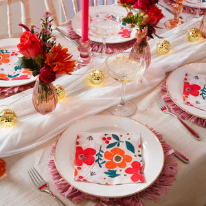 Pink Raffia Placemats for Table