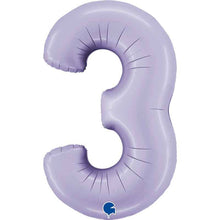 Large Lilac Inflated Foil Number Balloons