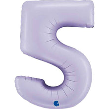 Large Lilac Inflated Foil Number Balloons