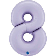 Large Lilac Inflated Foil Number Balloons