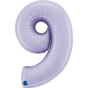 Large Lilac Inflated Foil Number Balloons