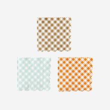 Harvest Gingham Cocktail Napkin