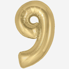 Chrome Gold Inflated Foil Number Balloons