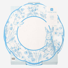 Playful Pierre Blue & White Scalloped Paper Plates