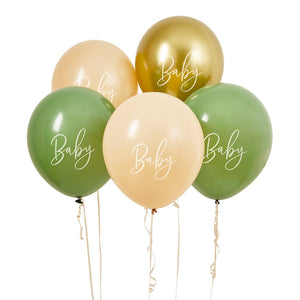 Baby Sage & Nude Inflated Balloon Bouquet