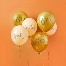 60th Birthday  Inflated Balloon Bouquet