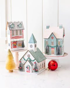 Village Christmas Paper House Decoration