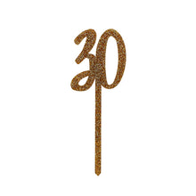 Gold Glitter Acyrlic 30 Cake Topper