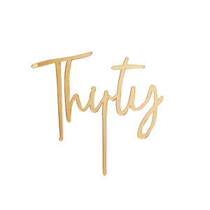 Gold 'Thirty' Acrylic Cake Topper