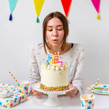 Large Rainbow Happy Birthday Candle