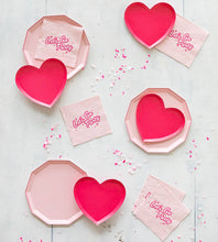 Haute Pink Heart Shaped Plates