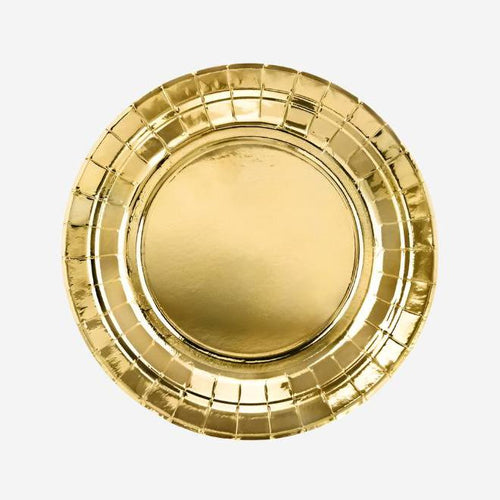 Small Metallic Gold Paper Plates