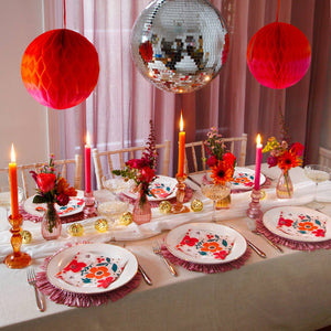 Pink Raffia Placemats for Table