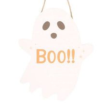 Ghost Shaped Halloween Hanging Sign