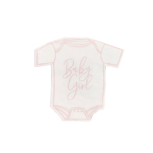 Pink 'Baby Girl' Babygrow Paper Napkins