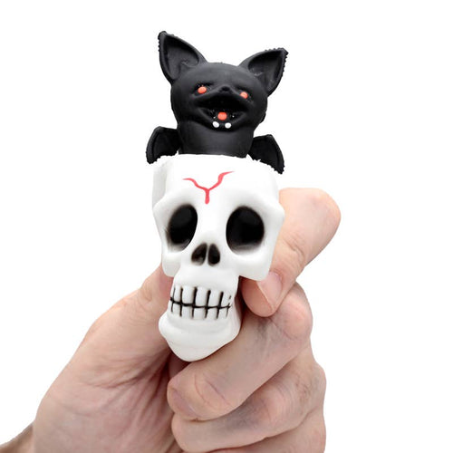 Squeezy Skull Bat Pop Out Toy