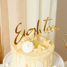 Gold 'Eighteen' Acrylic Cake Topper