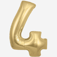 Chrome Gold Inflated Foil Number Balloons