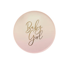 Pink 'Baby Girl' Paper Plates