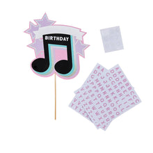 Personalised Musical Note Cake Topper With 3 Sticker Sheets: Default Title