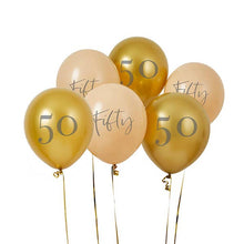 50th Birthday Inflated Balloon Bouquet