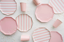 Petal Pink Signature Cabana Stripe Plates.