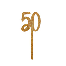 Gold Glitter Acyrlic 50 Cake Topper