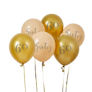 60th Birthday  Inflated Balloon Bouquet