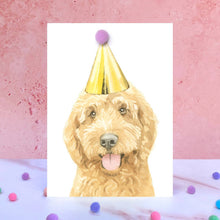 Ruby Cockapoo Pompom Birthday Card