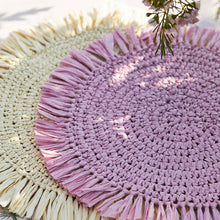 Pink Raffia Placemats for Table