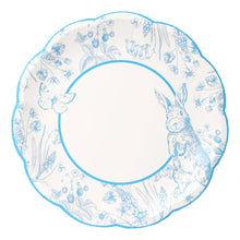 Playful Pierre Blue & White Scalloped Paper Plates