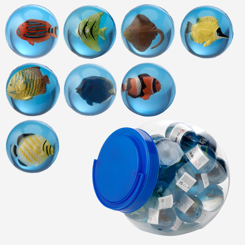 3D Tropical Fish Rubber Bouncy Ball