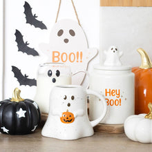 Ghost Shaped Halloween Hanging Sign