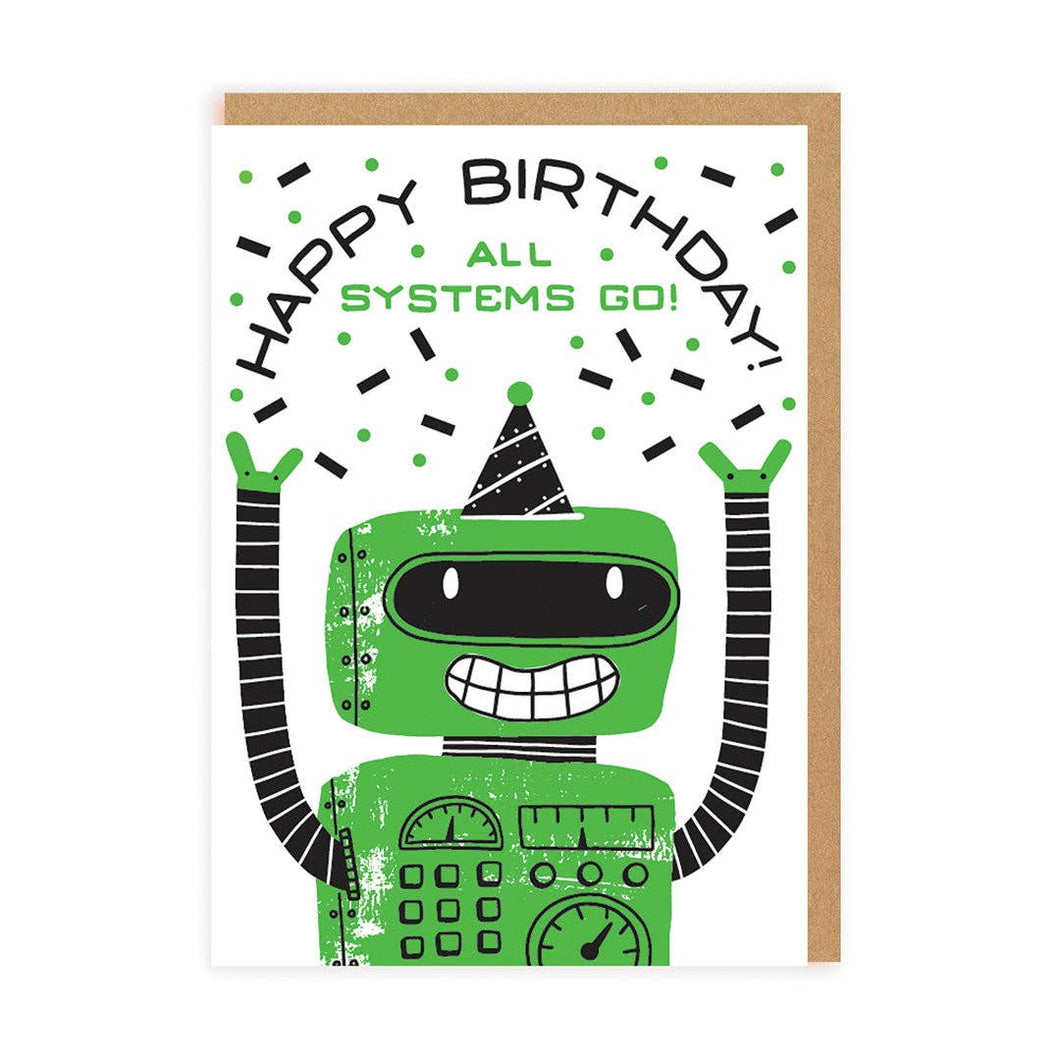 Robot Birthday Greeting Card