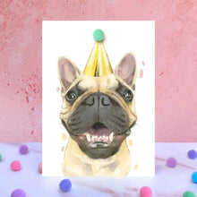 French Bulldog Pompom Birthday Card