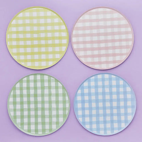 Gingham Paper Plates