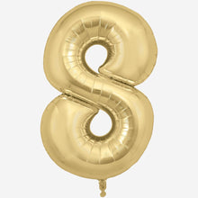 Chrome Gold Inflated Foil Number Balloons