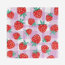 Strawberry Gingham Paper Napkins