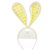 Yellow Gingham Bunny Ears Headband