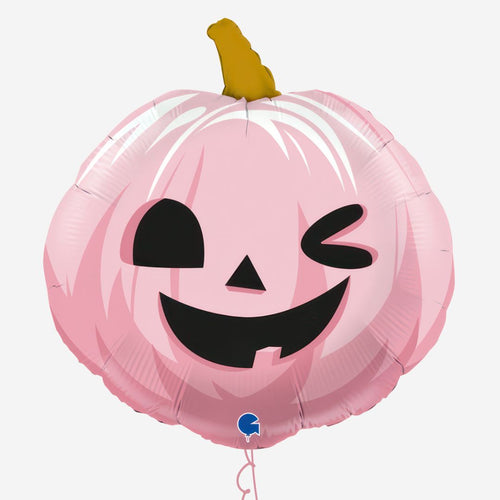 Funny Pumpkin Pink Inflated Foil Balloon