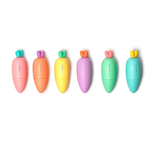 Carrate Team - Set Of 6 Mini Highlighters by Legami