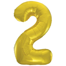 Large Gold Inflated Foil Number Balloons 34"