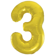 Gold Inflated Foil Number Balloons