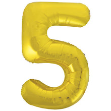 Gold Inflated Foil Number Balloons