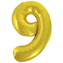 Gold Inflated Foil Number Balloons