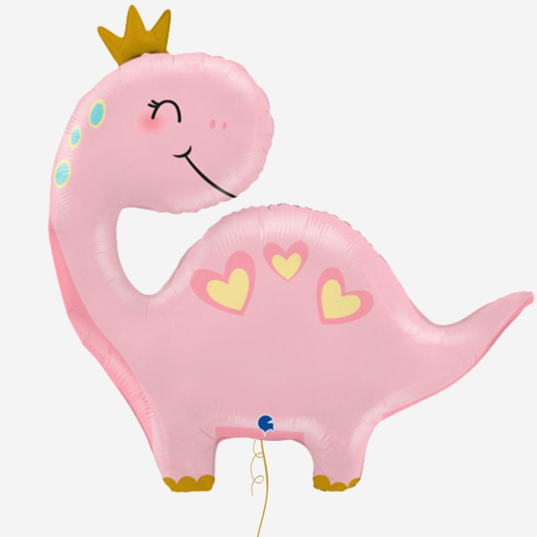 Pink Dinosaur Large Inflated Foil Balloon