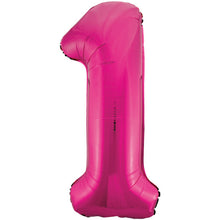 Large Pink Inflated Foil Number Balloons 34"