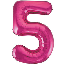 Pink Inflated Foil Number Balloons