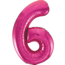 Pink Inflated Foil Number Balloons